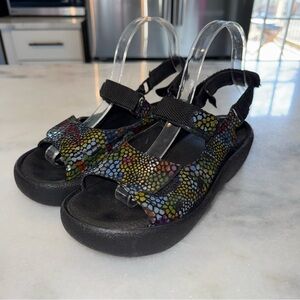 Wolky Women's Comfort Walking Shoes Sandals-Adjustable Multcolor-Size 38 US 7